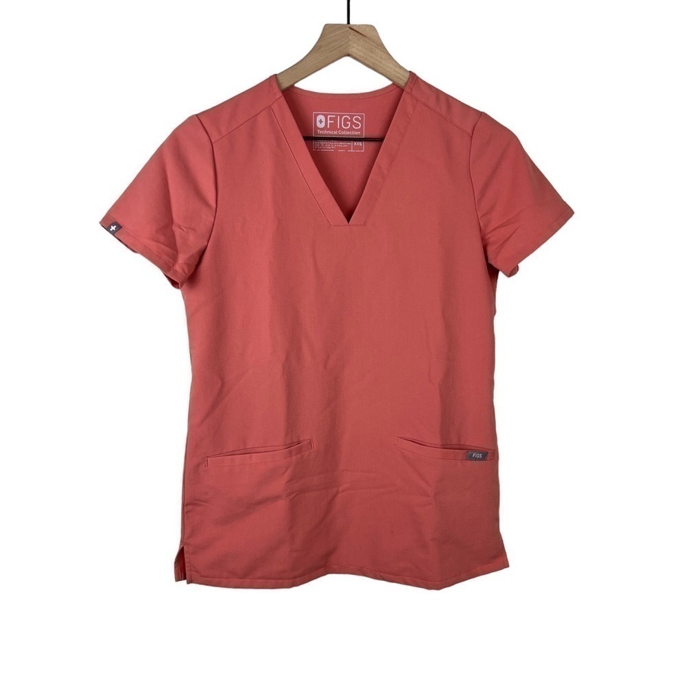 Figs Peach/Orange Casma Scrub Top